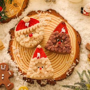 Santa Claus Mousse Cake Scented <b>Candle</b> Creative Aroma <b>Candle</b> Indoor Christmas Decor Colorful Gift Scent <b>Candle</b> - Product Image 1