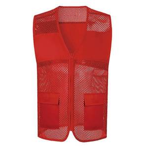 Chaleco de malla sin mangas, amarillo fluorescente, verde, con doble bolsillo, ropa de trabajo transpirable para trabajo al aire libre - Product Image 3