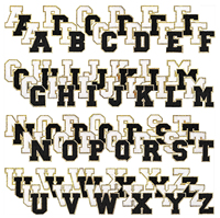 Patchs brodés en lettres, patchs en chenille en gros, lettres, badges pour vêtements, vestes, chapeaux et jeans