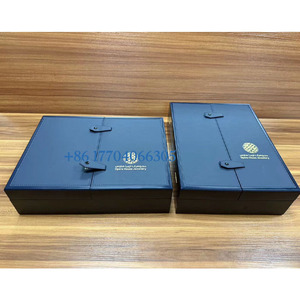 Custom Logo Navy Blue Microfiber Jewelry Packaging <b>Box</b> Luxury Necklace Ring Earring <b>Bracelet</b> Pendant Jewelry <b>Gift</b> <b>Box</b> Set - Product Image 3