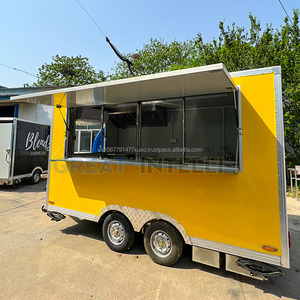 Fábrica al por mayor contenedor móvil Vintage comida máquina de café quiosco impermeable curva Led Barra de luz móvil-cocina-remolque - Product Image 5