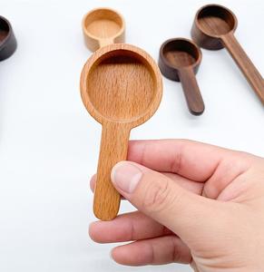 Respetuoso con el medio ambiente, logotipo personalizado, haya, nuez, leche en polvo, té, cuchara medidora, cuchara de café de madera para cocina - Product Image 3