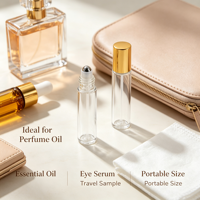 Botol Roll On Kaca Bening Grosir Pabrik untuk Minyak Atsiri Parfum, Logo Custom
