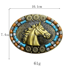 Hebilla de cinturón de sillín de caballo Hebilla decorativa de patrón de caballo - Product Image 4