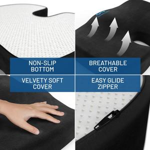 Coussins de siège en mousse à mémoire de forme ergonomiques pour chaises de bureau, soutien du coccyx, de la sciatique et du dos, coussin de chaise de bureau et coussin de siège de voiture - Product Image 2
