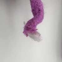 Corde tressée DIY 7 mm à huit brins, en jute et chanvre épais, avec âme colorée, pour vêtements et chapeaux tissés à la main, à nouer
