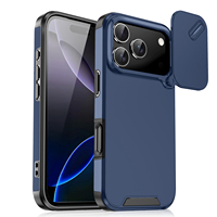 Coque de protection coulissante pour appareil photo pour iPhone 17 Pro Max 17 Air 17Pro Max – Étui antichoc en TPU et PC couleur unie – Coques de téléphone Fundas