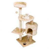 Arbre à chat multi-niveaux avec lit et griffoir, structure d'escalade de style minimaliste pour chatons, Direct Zhejiang