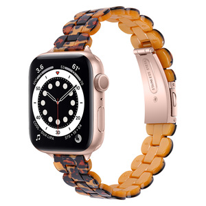 Bracelet de montre en résine mince de luxe pour Apple Watch Ultra 2 Series 10 9 8 7 <span class=keywords><strong>SE</strong></span>, bracelets de poignet personnalisés tendance 38/40/41/42/44/45/49mm - Product Image 5