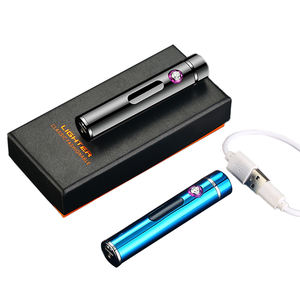 Briquets électriques à arc double LED rechargeables coupe-vent personnalisés - Cadeau d'affaires durable et écologique Emballage cadeau - Product Image 6