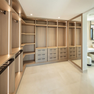 <span class=keywords><strong>Dressing</strong></span> sur mesure en bois massif moderne avec étagères et portes battantes, durable pour chambre, salon et hôtel - Product Image 2