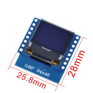 Module d'affichage <span class=keywords><strong>OLED</strong></span> de 0,66 <span class=keywords><strong>pouces</strong></span> pour WEMOS D1 MINI, Module AVR STM32 64x48, écran LCD de 0,66 <span class=keywords><strong>pouces</strong></span>, IIC I2C <span class=keywords><strong>OLED</strong></span> - Product Image 6