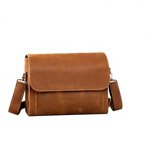 Luxury Handmade Real Leather Durable <b>Small</b> Messenger <b>Bag</b> Crossbody Shoulder Satchel <b>Laptop</b> Office Work Travel Sport Outdoor - Product Image 1
