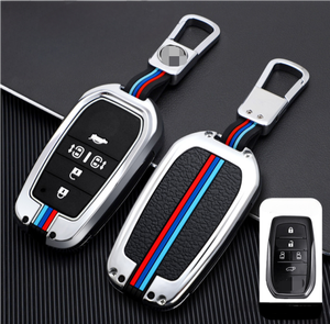 Coque de protection de clé à distance de voiture en alliage de Zinc de silicone pour Toyota deux couleurs choisissent le support de protection de clé de voiture - Product Image 6