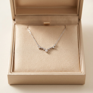 Collar con Colgante de Diamantes Naturales Reales de Oro Blanco Sólido de 18k, Fabricante de Hong Kong, Joyería Fina al por Mayor para Mujer, Uso Diario - Product Image 6