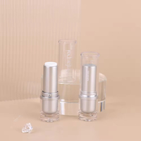 Emballage cosmétique en plastique transparent portable, vide, avec logo personnalisé, tube pour rouge à lèvres, baume à lèvres, gloss à lèvres, pour cosmétiques