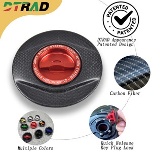 DTRAD Tapón de Combustible de Fibra de Carbono Mate con Cierre Rápido para Motocicleta, Tornillos para Tanque de Combustible MV Agusta <span class=keywords><strong>Brutale</strong></span> 1000 RR RS RUSH 1000 - Product Image 4
