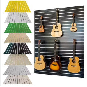 Tablas de MDF Ranuradas de 18 mm con Acabado Brillante y Lámina de Madera, Resistentes a la Humedad, con Melamina E0, para Decoración de Paredes - Product Image 4