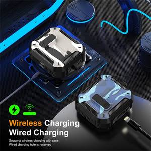 Funda Protectora de Fibra de Carbono con Camuflaje para <span class=keywords><strong>Samsung</strong></span> Galaxy Buds 3 Pro / Buds 3 / Buds 3 EF, Carcasa de TPU y PC con Gancho - Product Image 5