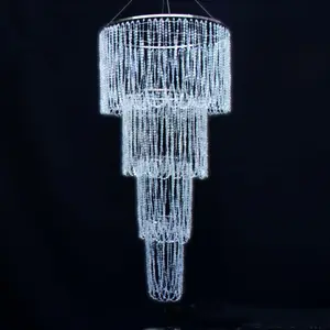 批发高品质新产品婚礼枝晶珠亚克力灯派对装饰水晶吊灯。