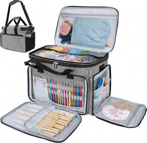 Bolsa Organizadora de Hilos Personalizada con Tapa y Divisor Interior para Agujas de Tejer Circulares y Rectas (Muestra Gratis) - Product Image 1