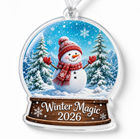 Ornement de Noël personnalisé en acrylique vierge pour sublimation, pendentif rond, cœur, carré, décoration à suspendre pour sapin de Noël, fêtes