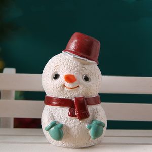 Kit miniatur ornamen pasangan manusia salju Santa Claus, kerajinan Resin Mini Natal Diy untuk taman peri dan dunia salju - Product Image 3