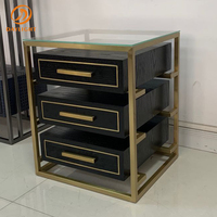 Best lady — ensemble de table de chevet nordique moderne, éléments de table étroite et rectangulaire en bois, avec tiroirs pour chambre à coucher