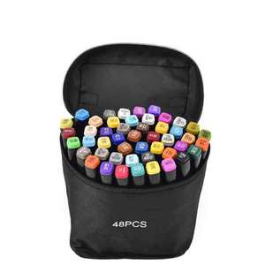 Wholesale 24/36/48/60/80/120/168 Colors Markers <b>Set</b> Custom Brand Plastic Low Price Alcohol Marker Pen <b>Set</b> for Kids Drawings - Product Image 1