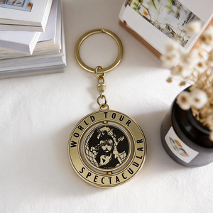 Llavero Giratorio de Doble Cara Dorado Brillante de Alta Calidad con Logotipo Personalizado, Llavero Giratorio de Esmalte Suave con Imagen - Product Image 3