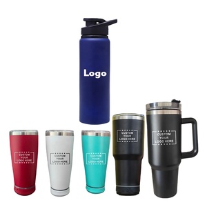 Tasse en acier inoxydable avec logo personnalisé sculpté au laser avec paille et logo personnalisé fabriqué en usine - Product Image 1