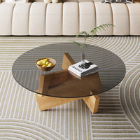 Table basse et table à thé en verre moderne pour petits appartements - Design créatif pour salon