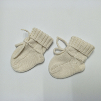 Chaussettes pour bébé nouveau-né Chaussettes pour bébé en cachemire pur de luxe tricotées personnalisées pour l'hiver