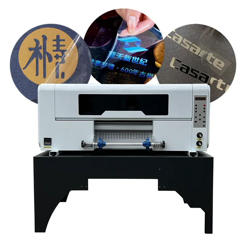 Ell-impresora adhesiva UV DTF de 3 tamaños, con dos cabezales, Epson rinter