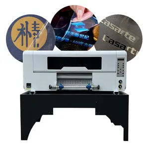 Dijual Baik UV stiker DTF A3 ukuran 30CM uv dtf printer dengan dua XP600 kepala epson A3 UV DTF Printer