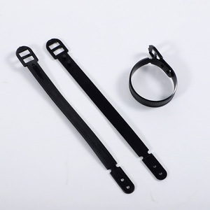สายรัดป้ายกระเป๋าเดินทาง PVC สีดำ ซองใส่บัตรพลาสติกลายทาง อุปกรณ์เสริมการเดินทางแบบพกพาสำหรับป้ายกระเป๋าเดินทาง - Product Image 2