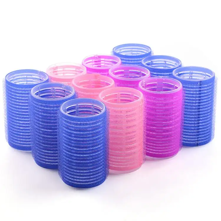 Biumart 6 Stuks Zonder Warmte Zelfklevende Haarrollers Set Plastic Zelfgrip Met Diy Kappers Krul Haar Roller Haar Krultang