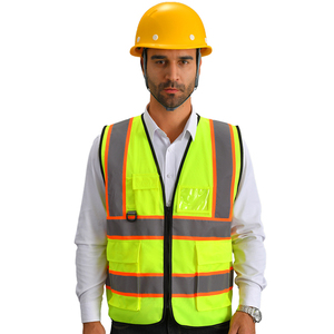 <span class=keywords><strong>Gilet</strong></span> <span class=keywords><strong>de</strong></span> <span class=keywords><strong>sécurité</strong></span> réfléchissant <span class=keywords><strong>jaune</strong></span> fluo <span class=keywords><strong>orange</strong></span> pour travaux routiers HCSP - Product Image 3