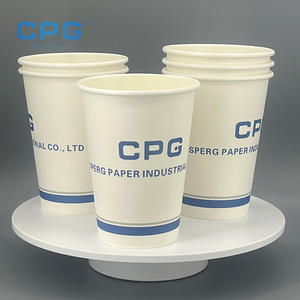 Vasos de Papel para Café Desechables de Doble Pared con Recubrimiento de PE de Grado Alimenticio, Ecológicos y Biodegradables, de 8oz, 12oz y 16oz, al por Mayor - Product Image 1