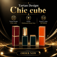 EN STOCK SANS QUANTITÉ MINIMALE DE COMMANDE Tube à rouge à lèvres imprimé en 3D en ABS, design gaufré, esthétique vintage, fermeture magnétique 3D avec motif tartan