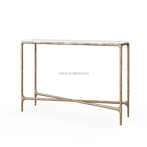Ensemble de meubles de salon de luxe FERLY Base solide en <span class=keywords><strong>acier</strong></span> inoxydable Table <span class=keywords><strong>console</strong></span> en <span class=keywords><strong>verre</strong></span> de comptoir en <span class=keywords><strong>verre</strong></span> transparent - Product Image 2