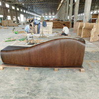 Juego de Muebles de Arte Moderno para Hotel de Lujo, Sofá Vertical de Madera Laminada de Abedul para Decoración de Apartamentos
