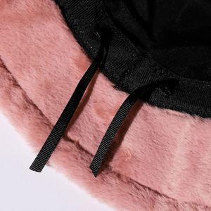 Wholesale Custom Personalized Pure Color Imitation Rabbit Fur Fluffy Fisherman <b>Hat</b> Autumn and Winter Wool Bucket <b>Hat</b> - Product Image 3