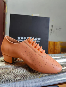 Zapatos de Baile <span class=keywords><strong>Bachata</strong></span> para Mujer MKH con Parte Superior y Suela de Cuero Genuino - Product Image 4