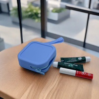 Porte-monnaie en silicone personnalisé, petit portefeuille unisexe, étui pour écouteurs, fermeture éclair, pochette cosmétique personnalisée, cadeau promotionnel