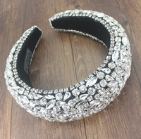 Luxe femmes cheveux accessoires strass bandeau rembourré bijou baroque cristal bandeau pour les femmes