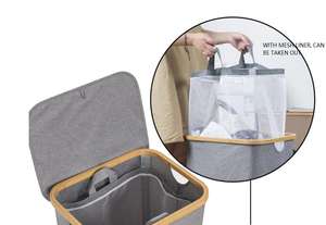 Cesto plegable de bambú para almacenamiento de <span class=keywords><strong>ropa</strong></span> <span class=keywords><strong>sucia</strong></span>, para <span class=keywords><strong>armario</strong></span> y <span class=keywords><strong>baño</strong></span>, MTS - Product Image 3