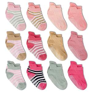 Chaussettes antidérapantes en coton pour bébé, 12 paires, chaussettes à picots respirantes pour tout-petits, chaussettes de sol intérieures pour nouveau-nés garçons et filles - Product Image 3
