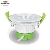 Plafonnier LED noir moderne en aluminium et PC, anti-éblouissement, fiable, certifié CE, CRI élevé, 5W 7W, spot LED