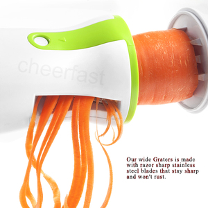 Spedizione rapida con Logo personalizzato zucchine Spiralizer bianco e verde per tagliatelle vegetariane Spiralizer di verdure - Product Image 6